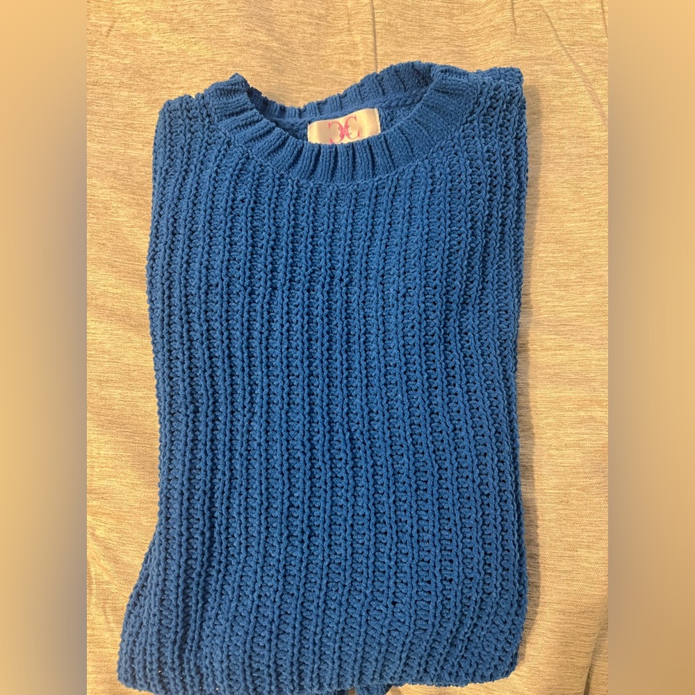 Super Soft Girls Blue Sweater - Picture 6 of 8